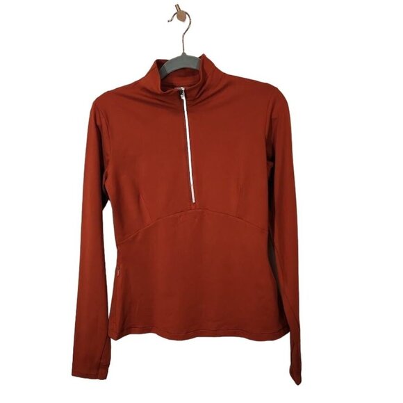 Calia Tops - CALIA‎ Women’s Two Tone Long Sleeve 1/2 Zip Golf Shirt in Orange - Size Small